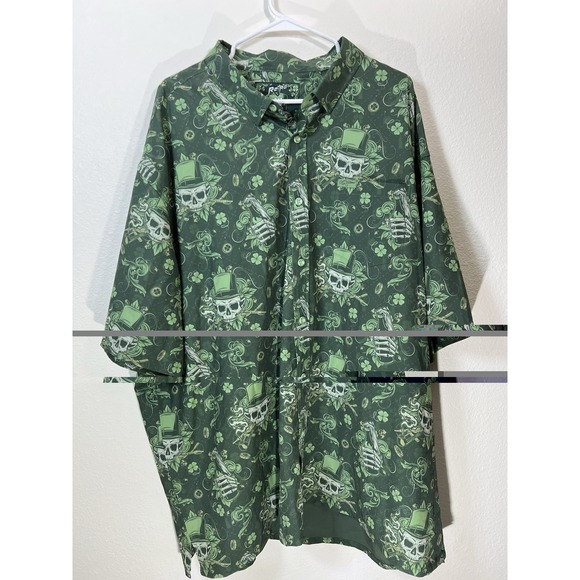 Retro Rifle Other - Retro Rifle Men's Short Sleeve Button Down Shirt Size 4XL Irish Hand Grenade